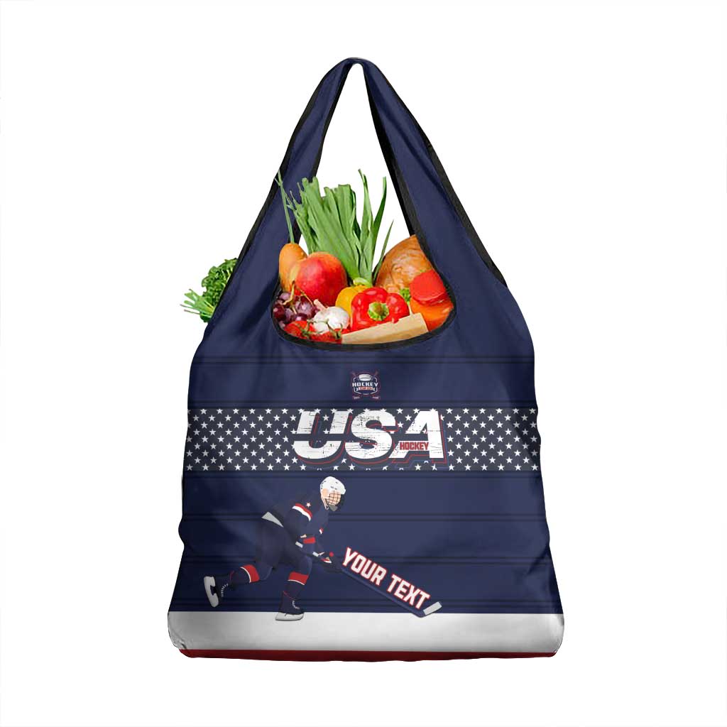 Custom USA Ice Hockey Grocery Bag Go Champions