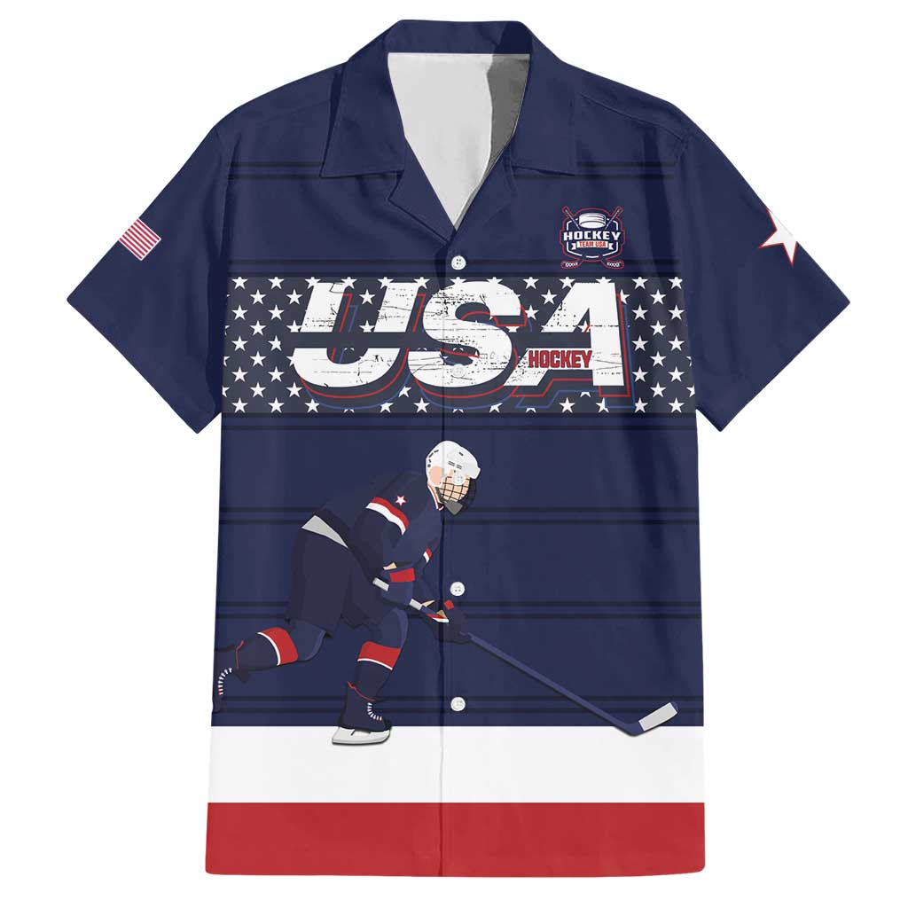 Custom USA Ice Hockey Hawaiian Shirt Go Champions