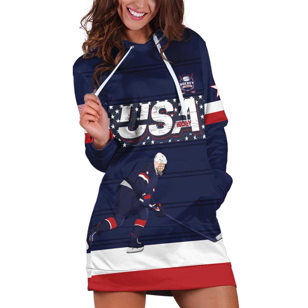 Custom USA Ice Hockey Hoodie Dress Go Champions