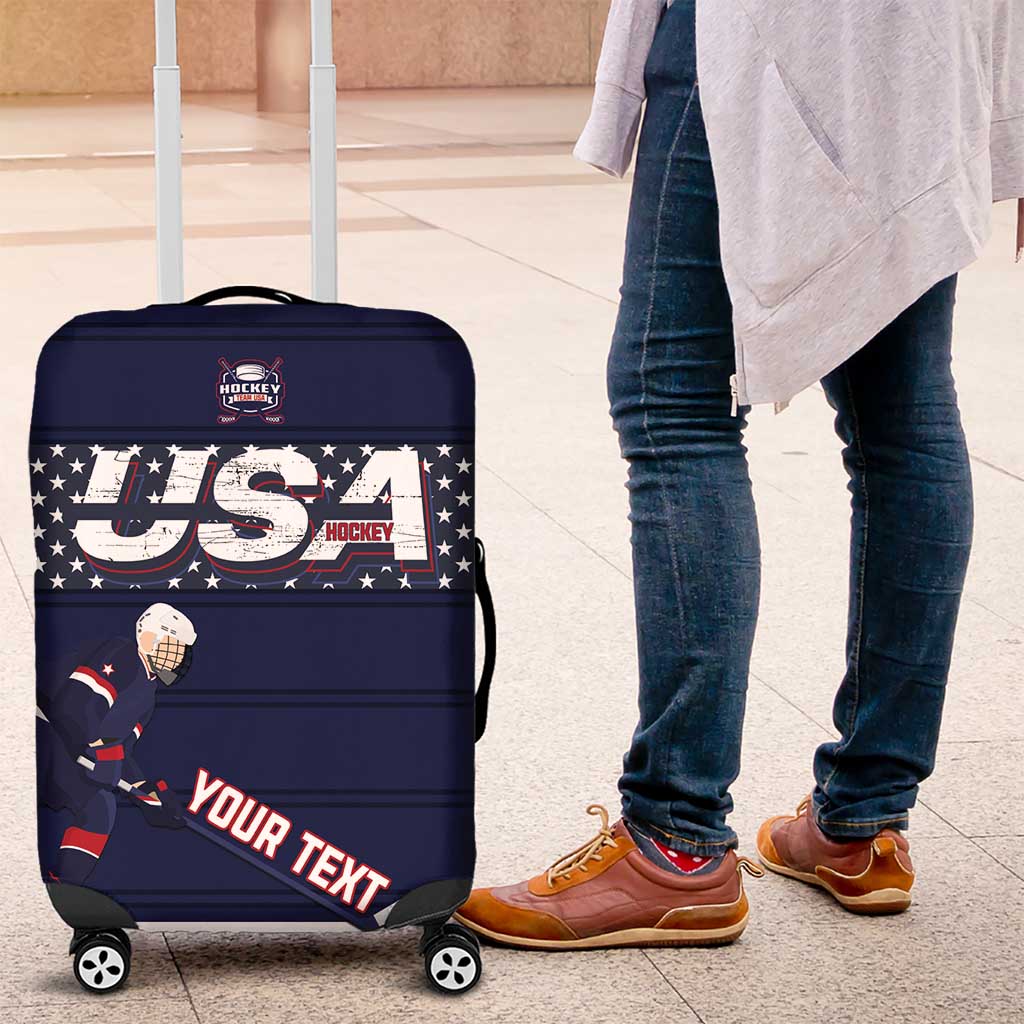 Custom USA Ice Hockey Luggage Cover Go Champions