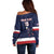 Custom USA Ice Hockey Off Shoulder Sweater Go Champions