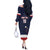 Custom USA Ice Hockey Off The Shoulder Long Sleeve Dress Go Champions