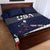 Custom USA Ice Hockey Quilt Bed Set Go Champions