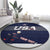 Custom USA Ice Hockey Round Carpet Go Champions