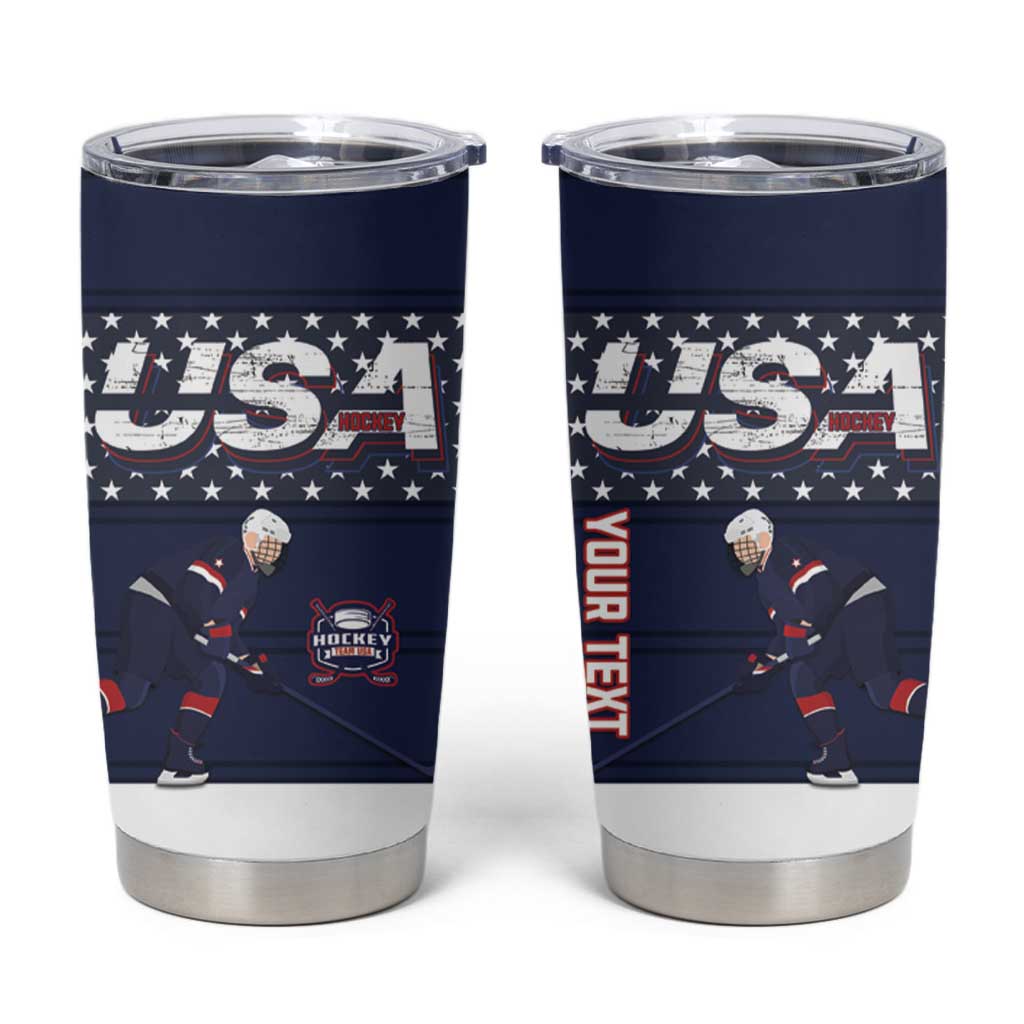 Custom USA Ice Hockey Tumbler Cup Go Champions