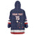 Custom USA Ice Hockey Wearable Blanket Hoodie Go Champions