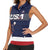 Custom USA Ice Hockey Women Sleeveless Polo Shirt Go Champions