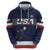 Custom USA Ice Hockey Zip Hoodie Go Champions