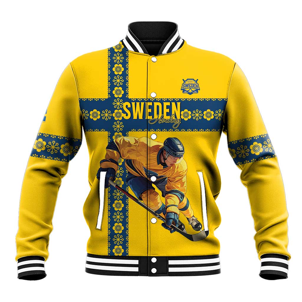 Custom Sweden Ice Hockey Baseball Jacket Go Tre Kronor