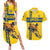 Custom Sweden Ice Hockey Couples Matching Summer Maxi Dress and Hawaiian Shirt Go Tre Kronor