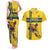 Custom Sweden Ice Hockey Couples Matching Tank Maxi Dress and Hawaiian Shirt Go Tre Kronor