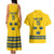 Custom Sweden Ice Hockey Couples Matching Tank Maxi Dress and Hawaiian Shirt Go Tre Kronor