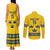 Custom Sweden Ice Hockey Couples Matching Tank Maxi Dress and Long Sleeve Button Shirt Go Tre Kronor