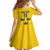 Custom Sweden Ice Hockey Family Matching Long Sleeve Bodycon Dress and Hawaiian Shirt Go Tre Kronor