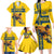 Custom Sweden Ice Hockey Family Matching Long Sleeve Bodycon Dress and Hawaiian Shirt Go Tre Kronor