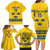 Custom Sweden Ice Hockey Family Matching Long Sleeve Bodycon Dress and Hawaiian Shirt Go Tre Kronor