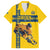 Custom Sweden Ice Hockey Family Matching Long Sleeve Bodycon Dress and Hawaiian Shirt Go Tre Kronor