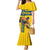 Custom Sweden Ice Hockey Family Matching Mermaid Dress and Hawaiian Shirt Go Tre Kronor