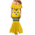 Custom Sweden Ice Hockey Family Matching Mermaid Dress and Hawaiian Shirt Go Tre Kronor