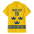 Custom Sweden Ice Hockey Family Matching Off The Shoulder Long Sleeve Dress and Hawaiian Shirt Go Tre Kronor