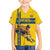 Custom Sweden Ice Hockey Family Matching Off The Shoulder Long Sleeve Dress and Hawaiian Shirt Go Tre Kronor