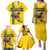 Custom Sweden Ice Hockey Family Matching Puletasi and Hawaiian Shirt Go Tre Kronor