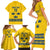 Custom Sweden Ice Hockey Family Matching Short Sleeve Bodycon Dress and Hawaiian Shirt Go Tre Kronor