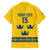 Custom Sweden Ice Hockey Family Matching Short Sleeve Bodycon Dress and Hawaiian Shirt Go Tre Kronor