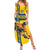 Custom Sweden Ice Hockey Family Matching Summer Maxi Dress and Hawaiian Shirt Go Tre Kronor