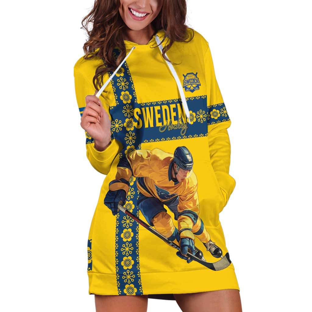 Custom Sweden Ice Hockey Hoodie Dress Go Tre Kronor