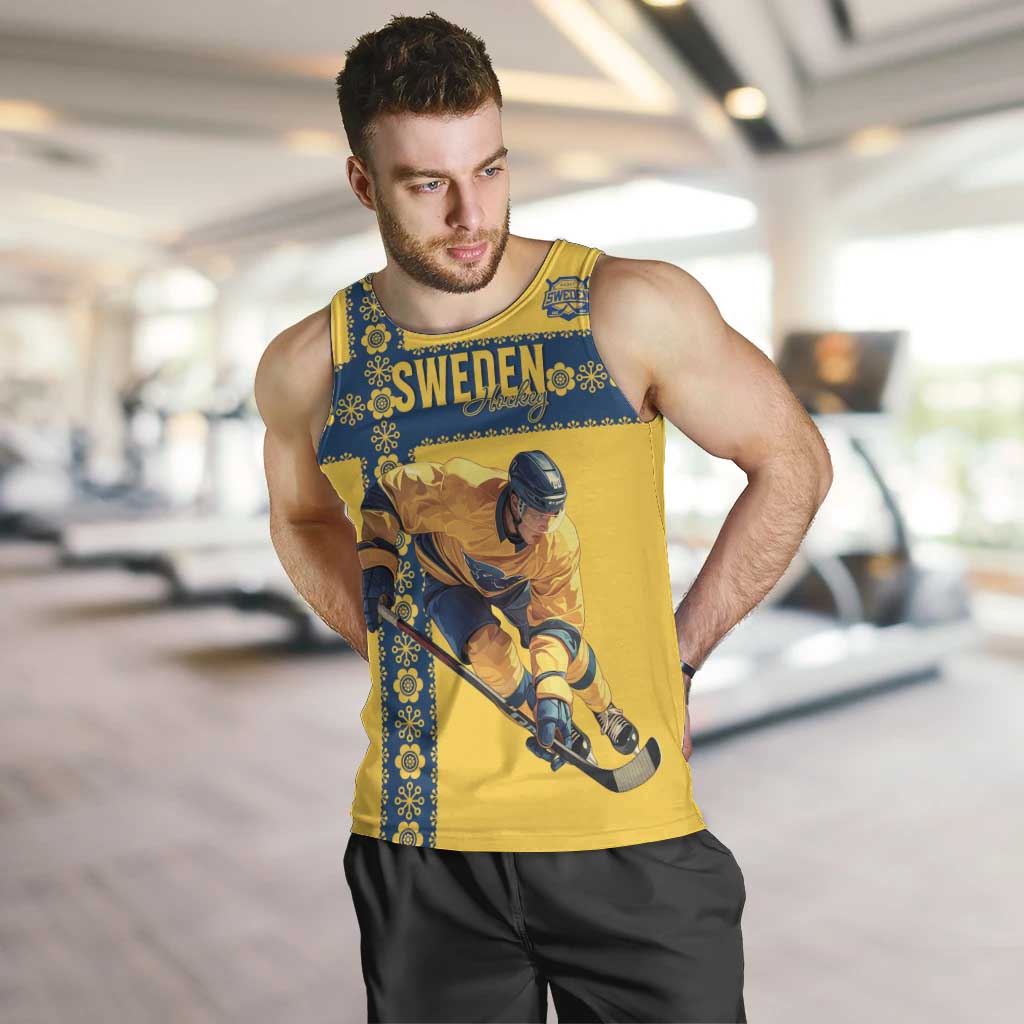 Custom Sweden Ice Hockey Men Tank Top Go Tre Kronor