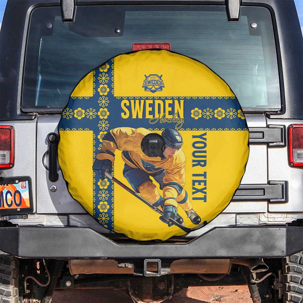 Custom Sweden Ice Hockey Spare Tire Cover Go Tre Kronor