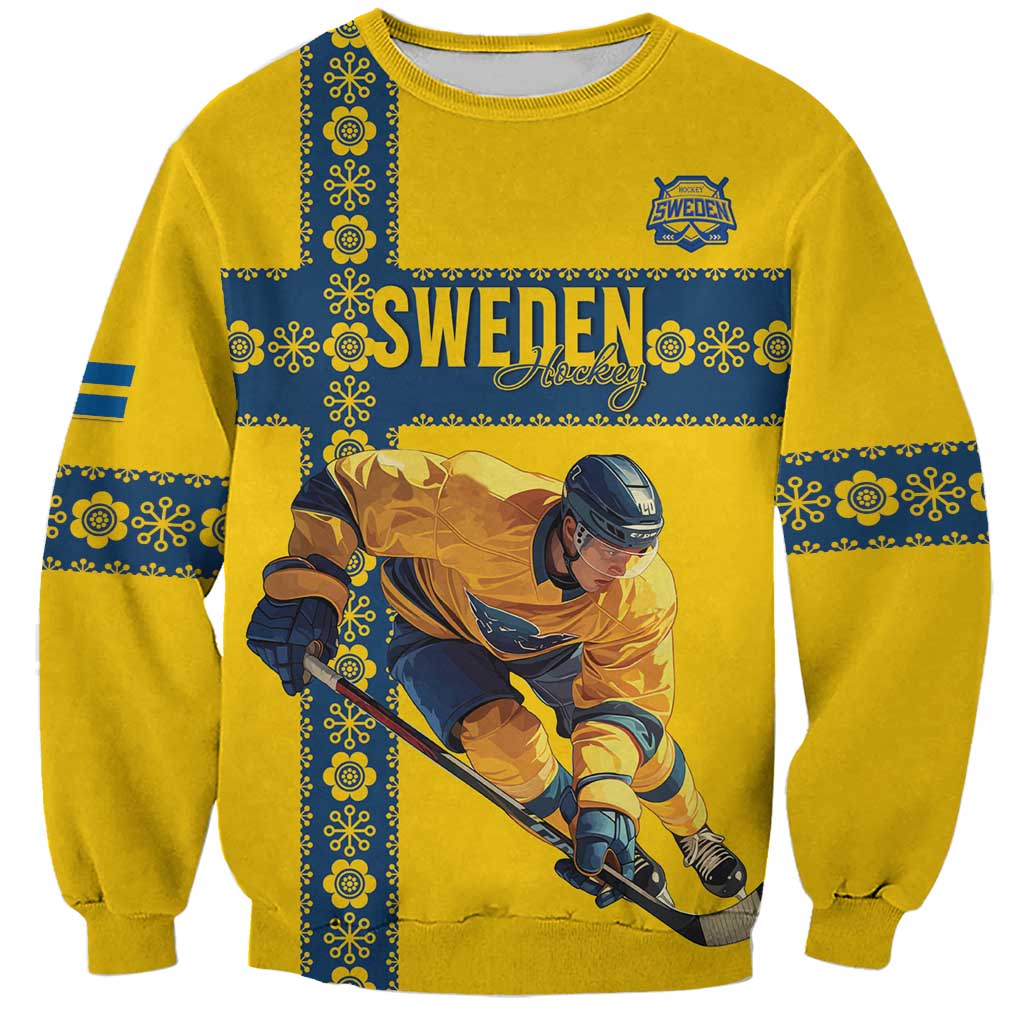 Custom Sweden Ice Hockey Sweatshirt Go Tre Kronor