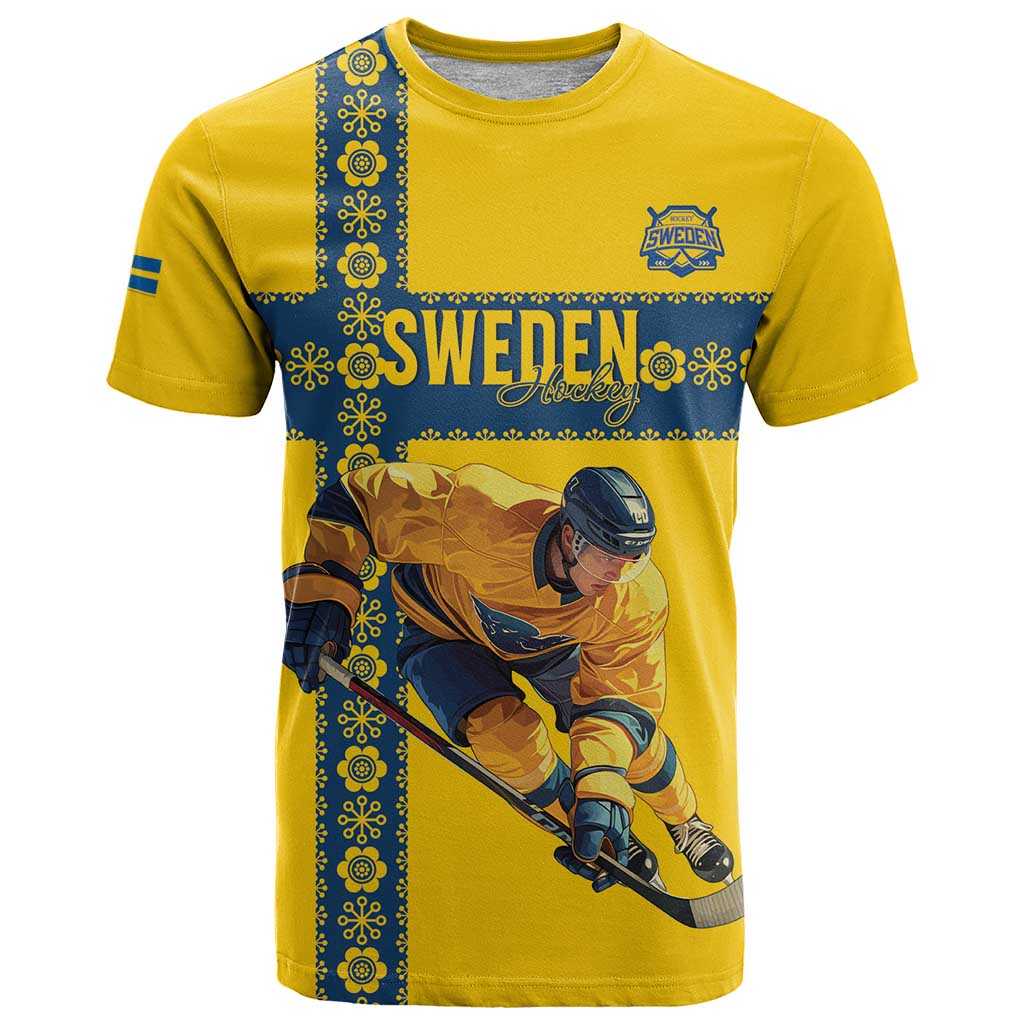 Custom Sweden Ice Hockey T Shirt Go Tre Kronor