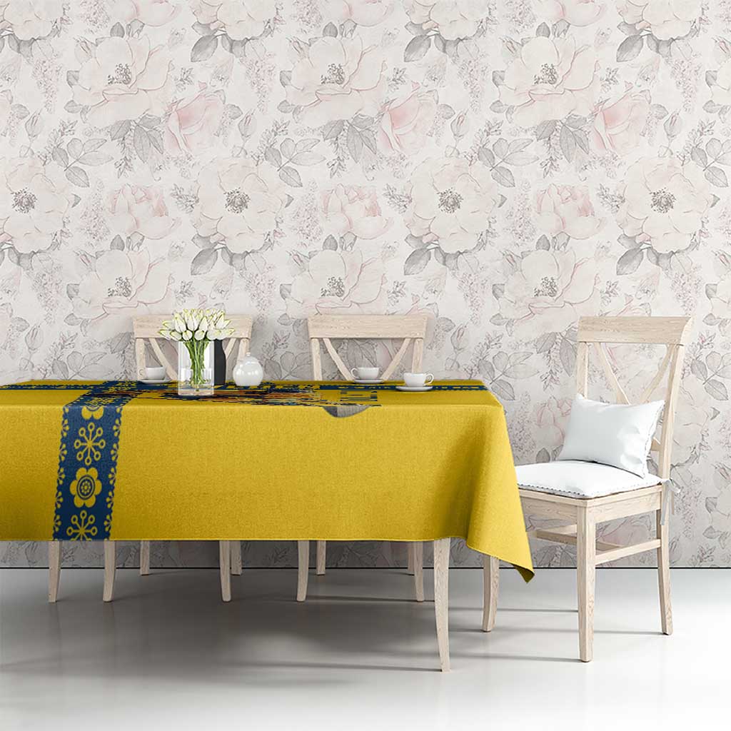 Custom Sweden Ice Hockey Tablecloth Go Tre Kronor