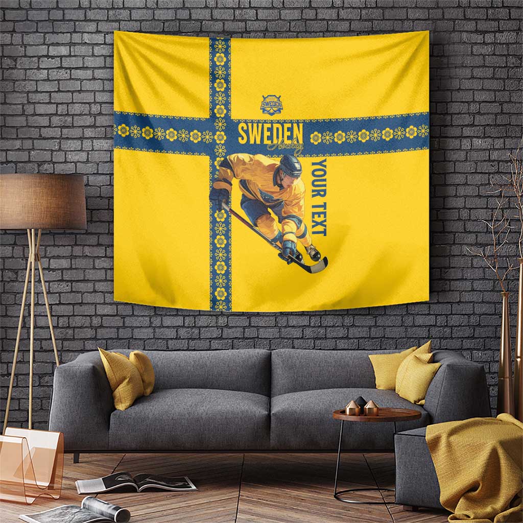 Custom Sweden Ice Hockey Tapestry Go Tre Kronor