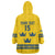 Custom Sweden Ice Hockey Wearable Blanket Hoodie Go Tre Kronor