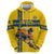 Custom Sweden Ice Hockey Zip Hoodie Go Tre Kronor