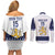 Custom Finland Ice Hockey Couples Matching Off Shoulder Short Dress and Long Sleeve Button Shirt Go Suomi Go