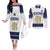 Custom Finland Ice Hockey Couples Matching Off The Shoulder Long Sleeve Dress and Long Sleeve Button Shirt Go Suomi Go