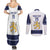 Custom Finland Ice Hockey Couples Matching Summer Maxi Dress and Long Sleeve Button Shirt Go Suomi Go