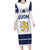 Custom Finland Ice Hockey Family Matching Long Sleeve Bodycon Dress and Hawaiian Shirt Go Suomi Go