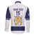 Custom Finland Ice Hockey Family Matching Off The Shoulder Long Sleeve Dress and Hawaiian Shirt Go Suomi Go