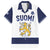 Custom Finland Ice Hockey Family Matching Off Shoulder Short Dress and Hawaiian Shirt Go Suomi Go