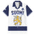 Custom Finland Ice Hockey Family Matching Short Sleeve Bodycon Dress and Hawaiian Shirt Go Suomi Go