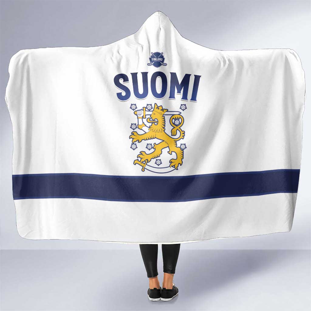 Finland Ice Hockey Hooded Blanket Go Suomi Go