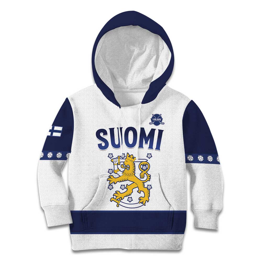 Custom Finland Ice Hockey Kid Hoodie Go Suomi Go