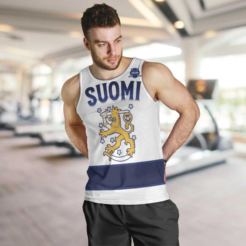 Custom Finland Ice Hockey Men Tank Top Go Suomi Go