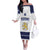 Custom Finland Ice Hockey Off The Shoulder Long Sleeve Dress Go Suomi Go