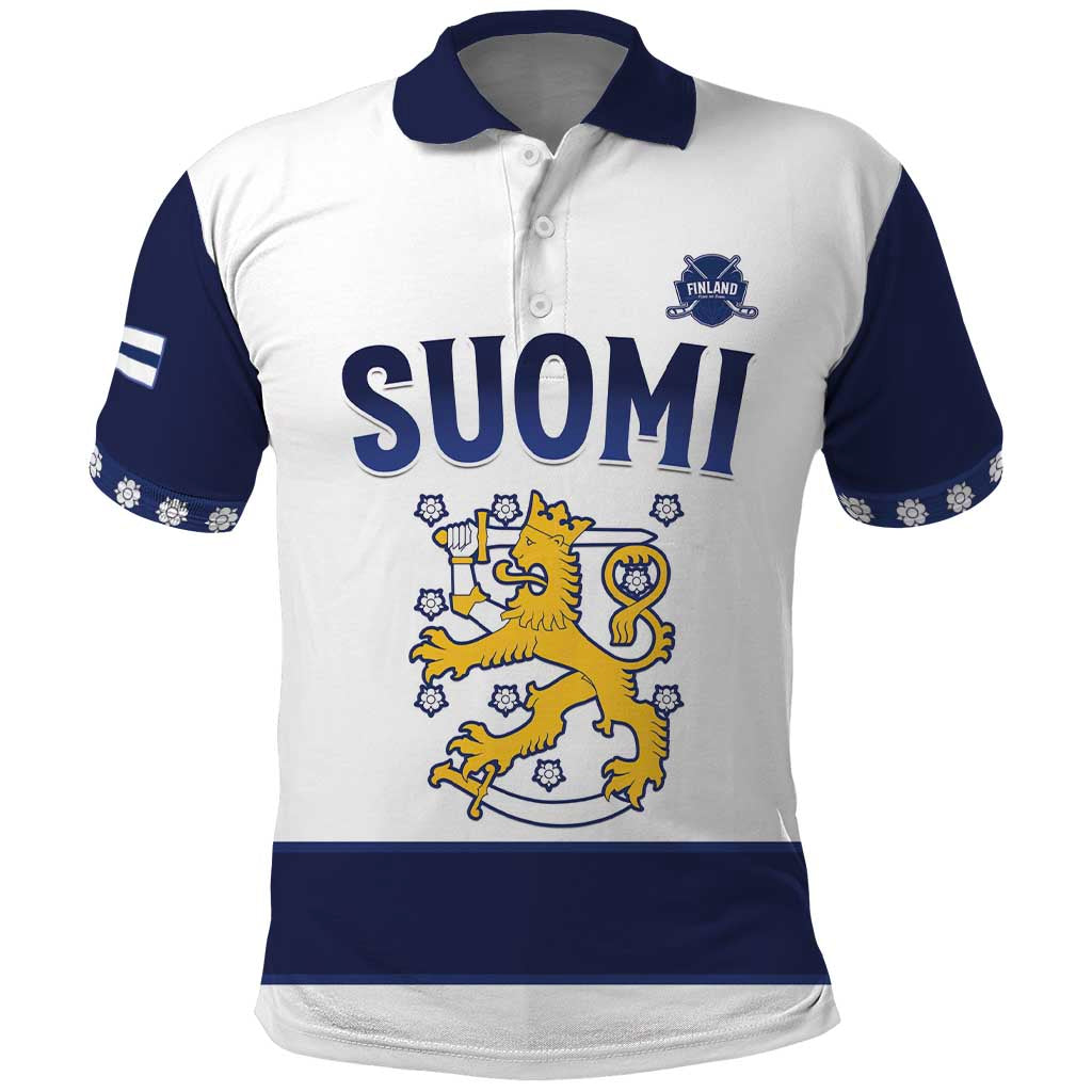 Custom Finland Ice Hockey Polo Shirt Go Suomi Go